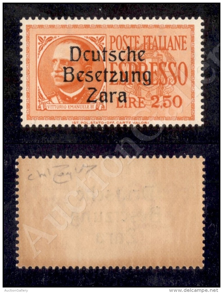 Zara - 1943 - 2,50 Lire (2 - Espressi - E Rotta - Pos. 15) Nuovo Con Gomma Integra (750) - Sonstige & Ohne Zuordnung