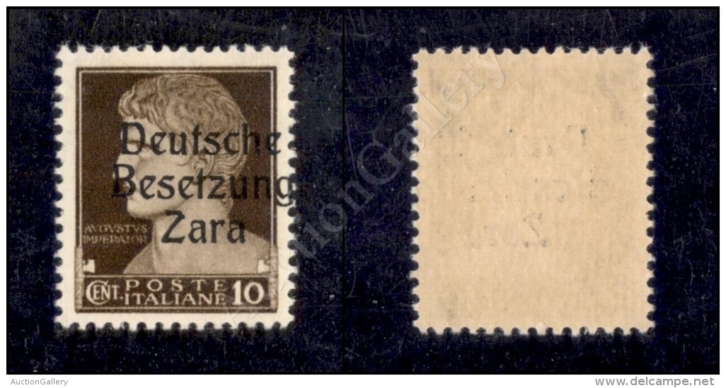 Zara - 1943 - 10 Cent (2f - Soprastampa A Destra) Nuovo Con Gomma Integra (525) - Sonstige & Ohne Zuordnung