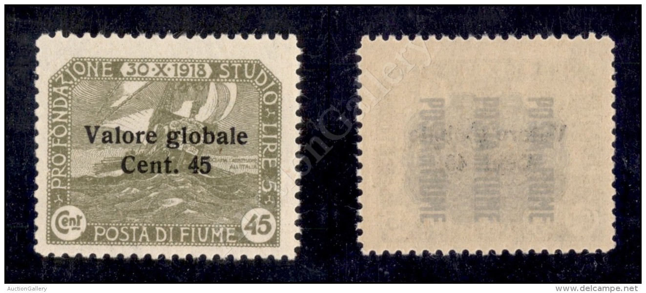 Fiume - 1920 - 45 Cent Su 45 Oliva (112) Nuovo Con Gomma Integra (1.250) - Other & Unclassified
