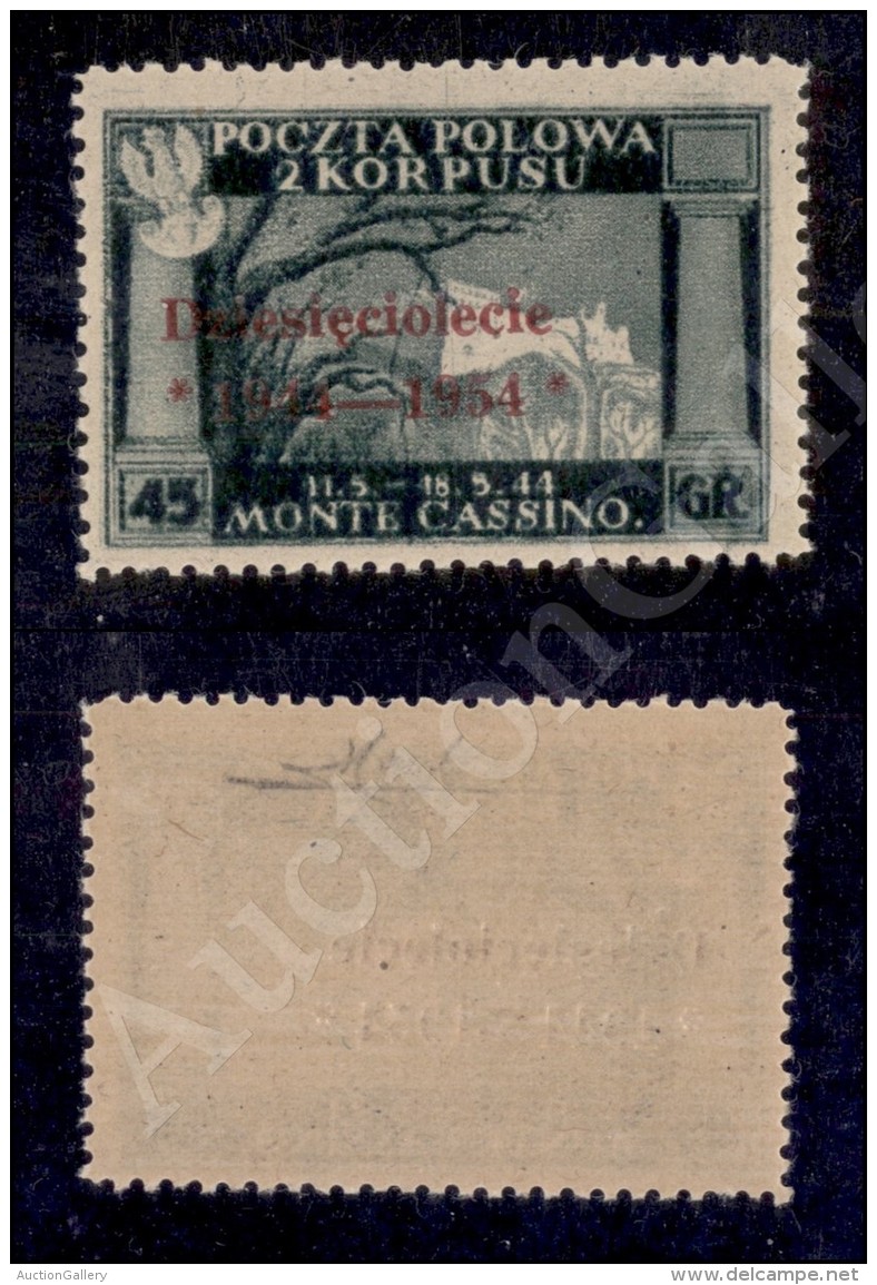 Corpo Polacco - 1954 - Governo Di Londra - 45 Groszy (4) Nuovo Con Gomma Integra (550) - Other & Unclassified