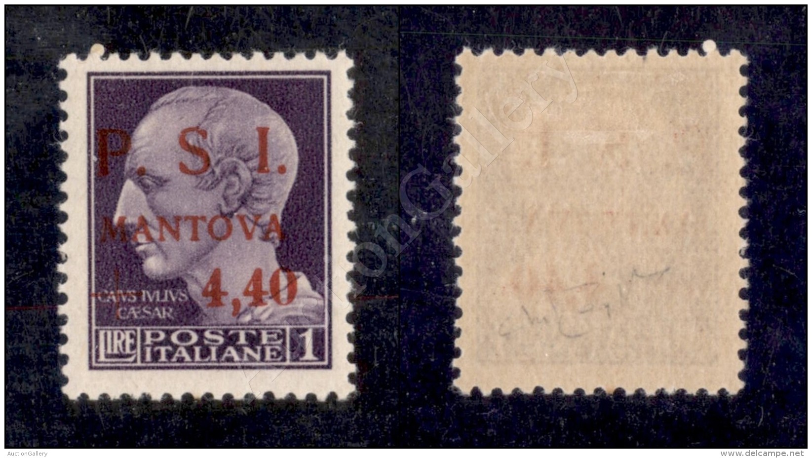 Mantova - 1945 - 1 Lira + 4,40 (4w - Senza Punto Dopo S) Nuovo Con Gomma (1.000) - Sonstige & Ohne Zuordnung