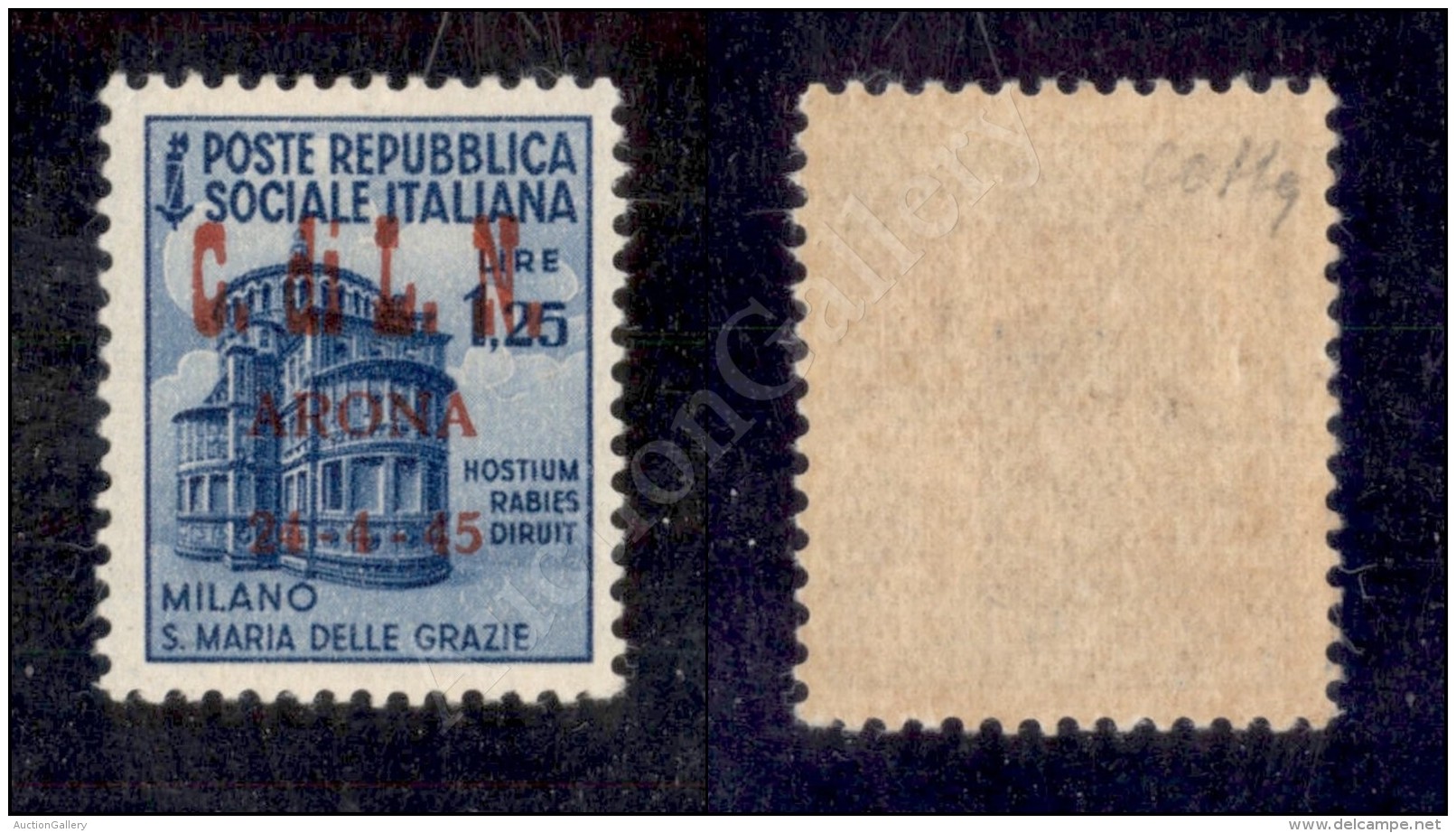 Arona - 1945 - 1,25 Lire (22) Nuovo Con Gomma Integra - Cert. Colla (4.400) - Other & Unclassified