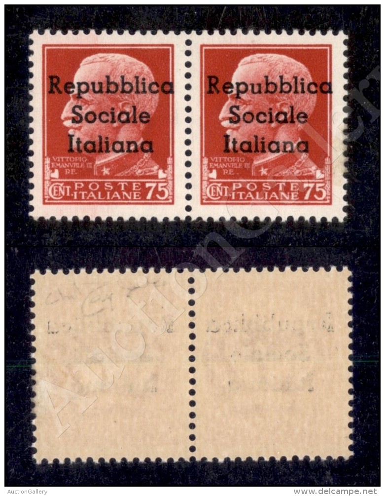 Teramo - 1944 - Coppia Del 75 Cent (7 + 7I Con U Piccolo) Nuova Con Gomma Integra (1.400) - Other & Unclassified