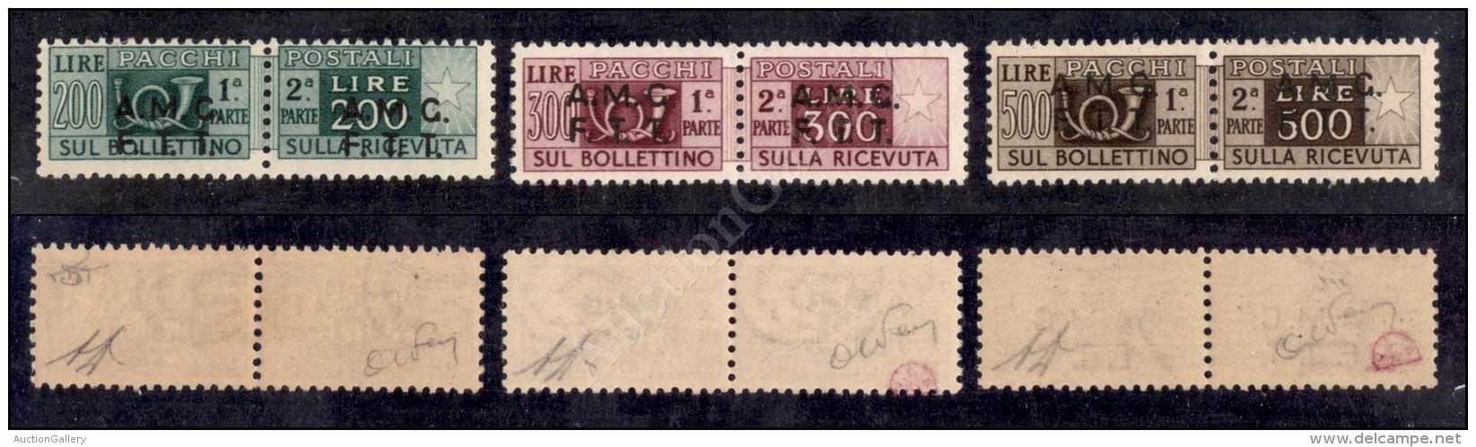 1948 - Pacchi Postali (10/12) - 3 Valori Nuovi Con Gomma Integra (1.400) - Other & Unclassified