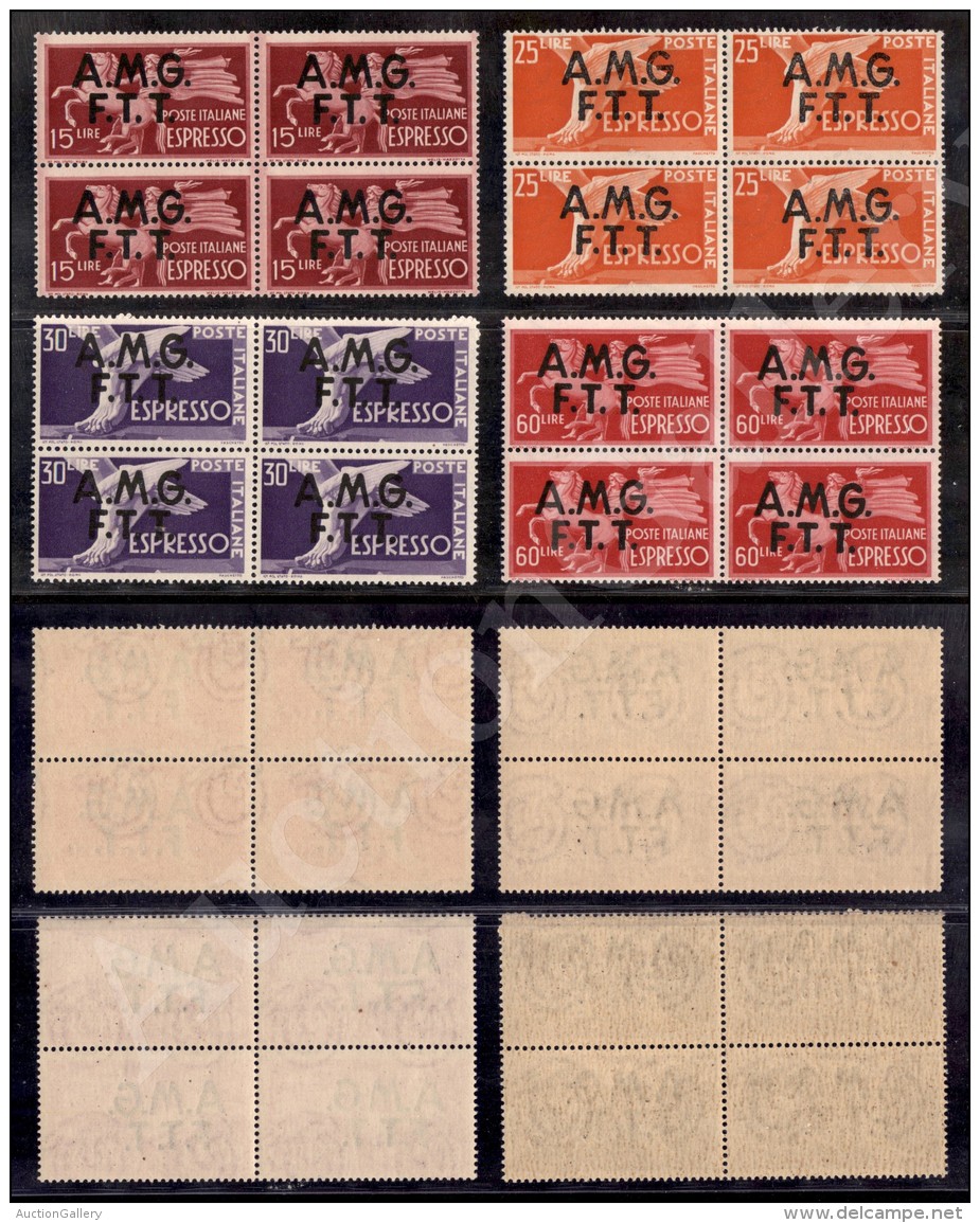 1947/1948 - Espressi (1/4) - Serie Completa In Quartine Nuove Con Gomma Integra (1.050) - Other & Unclassified