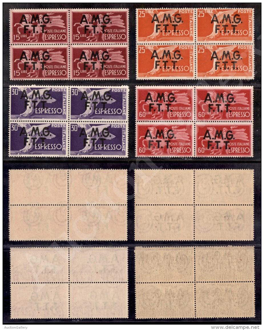 1947/1948 - Espressi (1/4) - Serie Completa In Quartine Nuove Con Gomma Integra (1.050) - Sonstige & Ohne Zuordnung