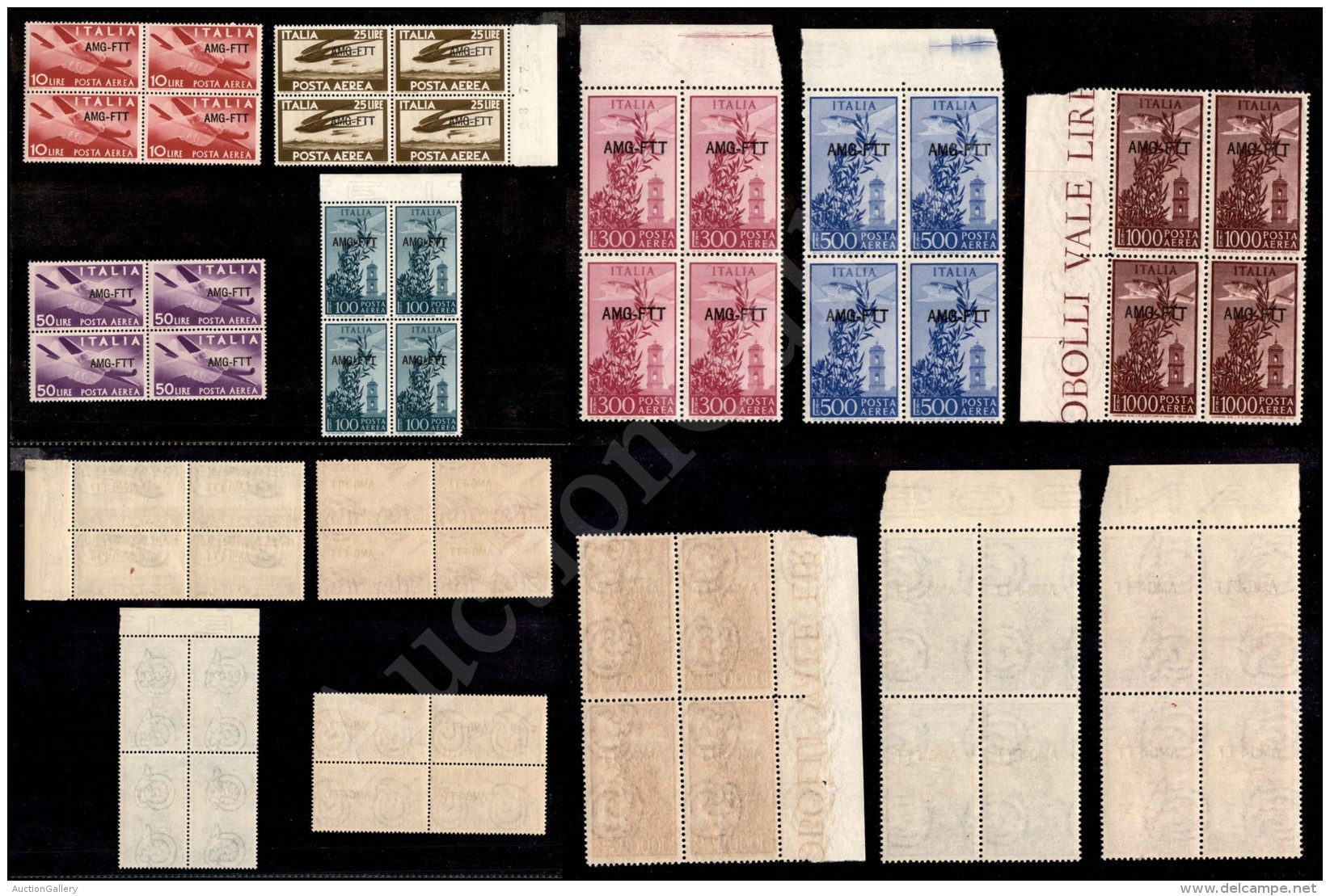 1949/1952 - Posta Aerea (20/26) - Serie Completa In Quartine Nuove Con Gomma Integra (800) - Other & Unclassified