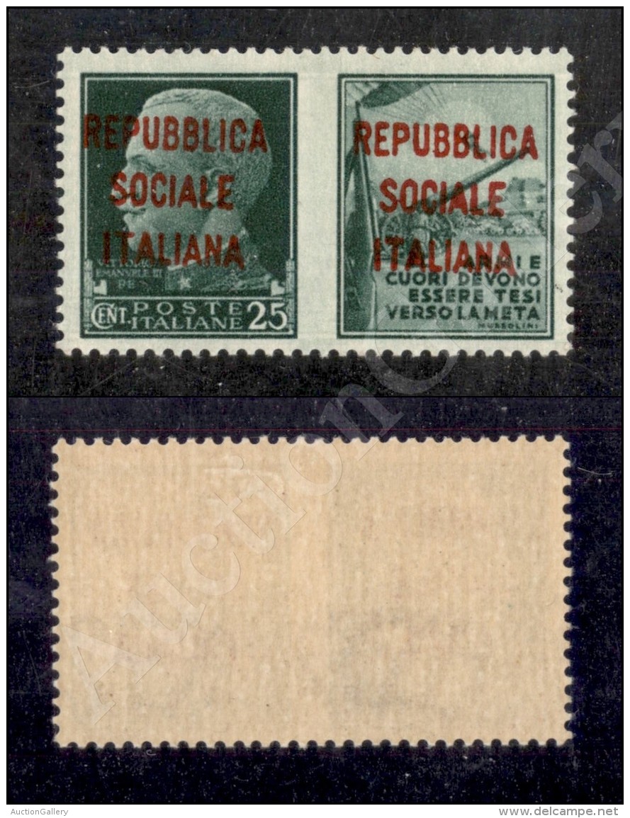 1944 - Verona - 25 Cent Esercito (50A) - Errore Di Soprastampa Nuovo Con Gomma (675) - Other & Unclassified