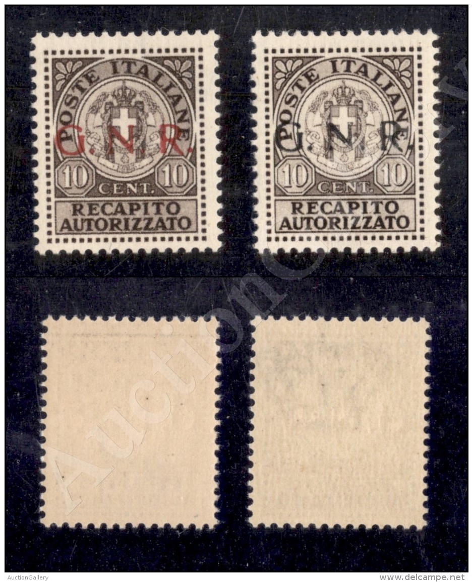 1944 - Saggi - Recapito GNR (P1/P2) - Serie Completa - 2 Valori Nuovi Con Gomma Integra (1.700) - Other & Unclassified