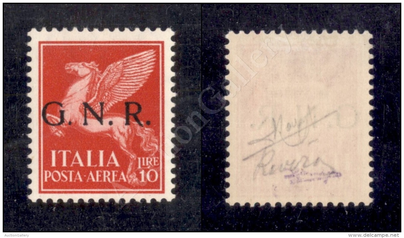 1944 - 10 Lire GNR (124 - Aerea) Nuovo Con Gomma Integra - Raybaudi (1.800) - Other & Unclassified