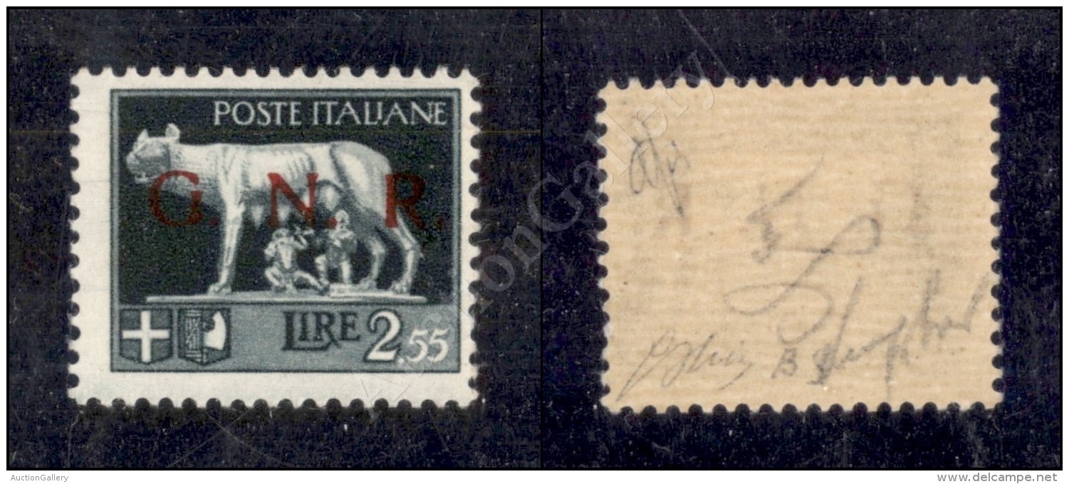 1943 - 2,55 Lire GNR (483A - Spaziati) Con Punto Grosso Dopo N (variet&agrave; A - Non Catalogata Su Questo Valore)... - Sonstige & Ohne Zuordnung