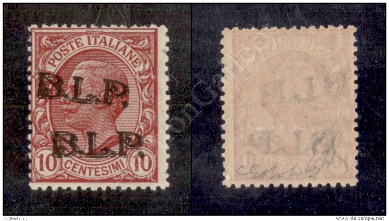 1923 - 10 Cent BLP (163da - Soprastampa Bruna) Con Doppia Soprastampa (obliqua E Dritta) - Nuovo Con Gomma Integra... - Other & Unclassified