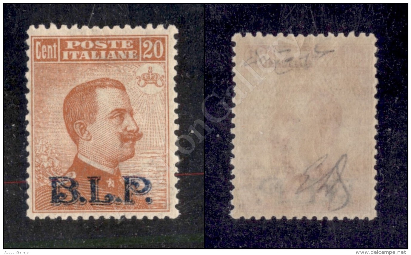 1922 - 20 Cent BLP (7) Nuovo Con Gomma Integra - Molto Ben Centrato - Cert. Raybaudi (4.400) - Sonstige & Ohne Zuordnung