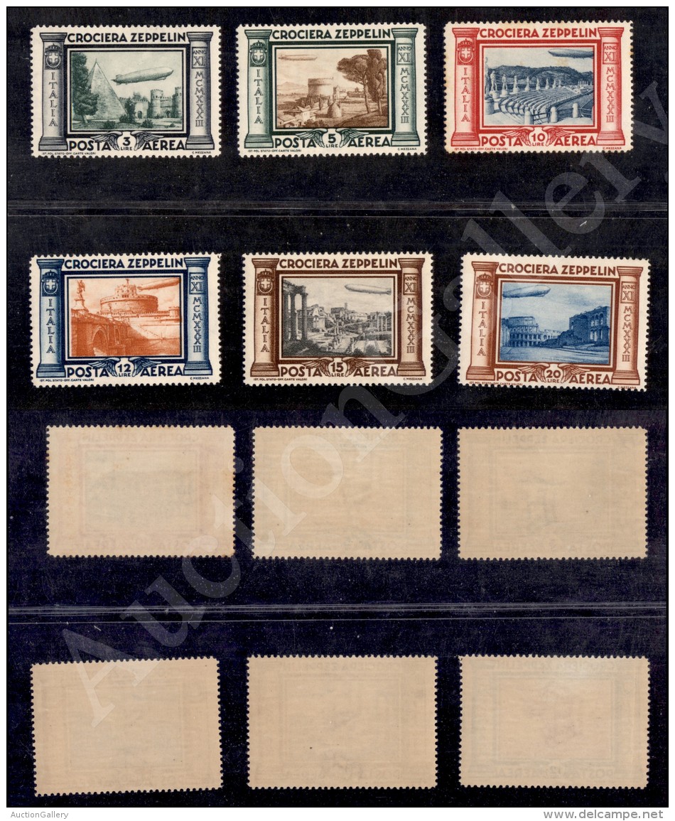 1933 - Zeppelin (45/50 Posta Aerea) - Serie Completa - 6 Valori Nuovi Con Gomma Integra (400) - Autres & Non Classés