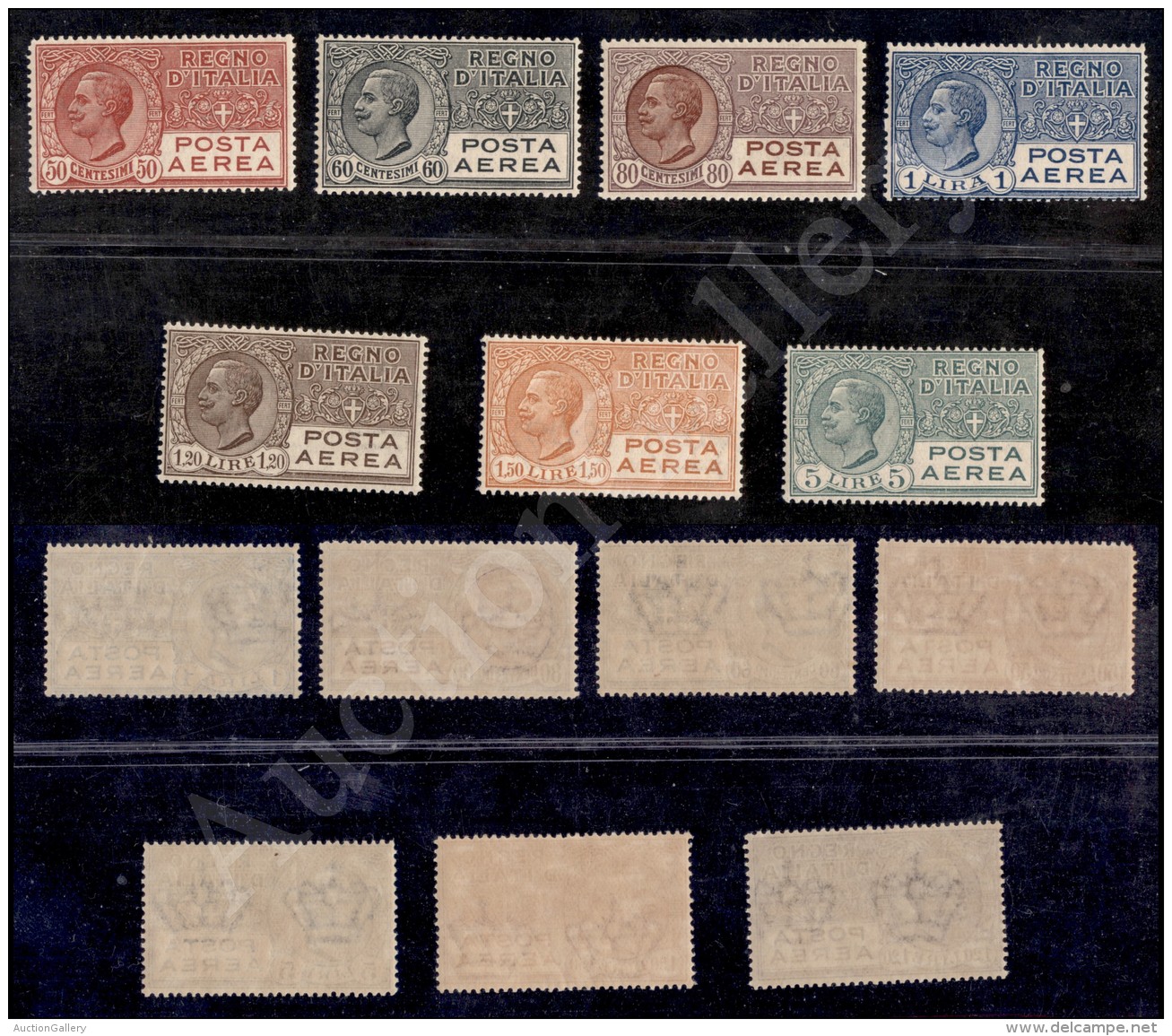 1926/1928 - Posta Aerea (2A/7) - Serie Completa - 7 Valori Nuovi Con Gomma Integra (450) - Sonstige & Ohne Zuordnung