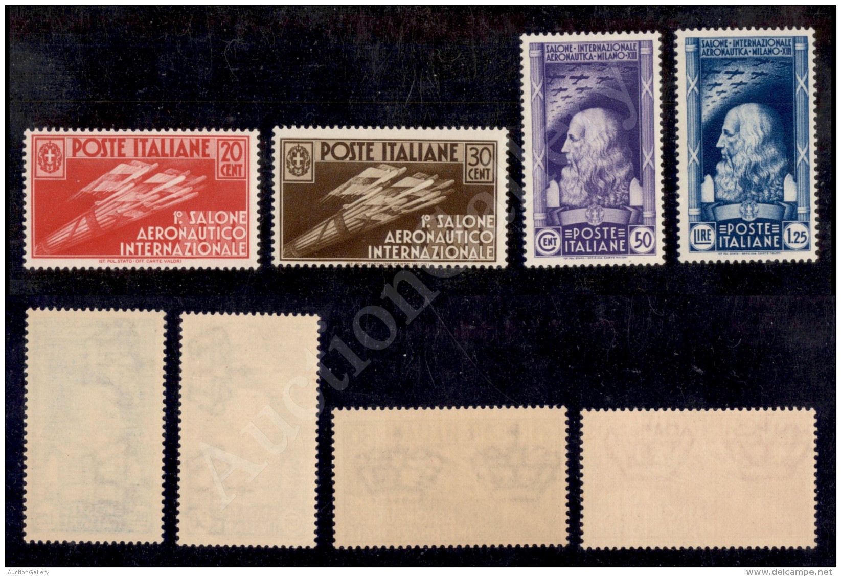 1932 - Salone Aeronautico (384/387) - Serie  Completa - 4 Valori Nuovi Con Gomma Integra (1.500) - Autres & Non Classés