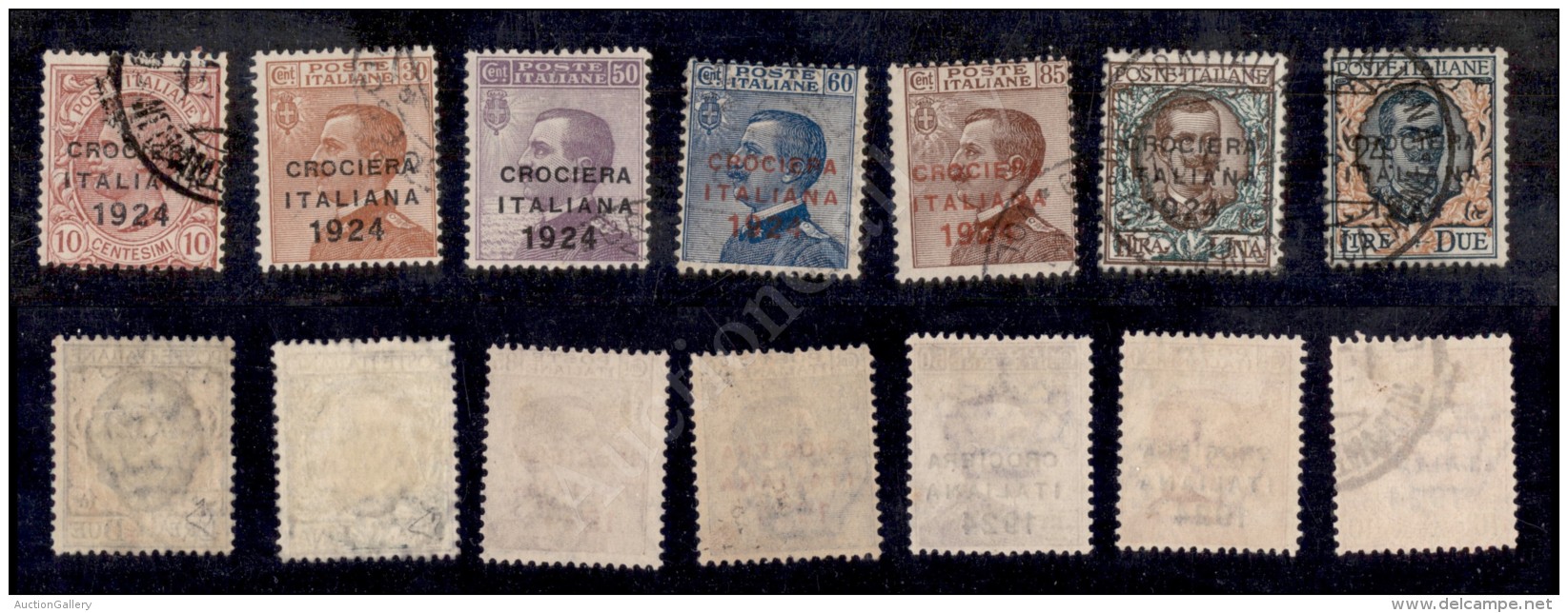 1924 - Crociera Italiana (162/168) - Serie Completa - 7 Valori Usati - Diena (1.750) - Other & Unclassified