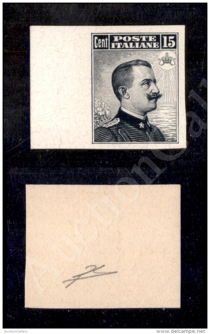 1909 - Prova Di Lusso (cartoncino Gessato) - 15 Cent Michetti (96) Nuovo Senza Gomma - Molto Bello E Raro - Sonstige & Ohne Zuordnung