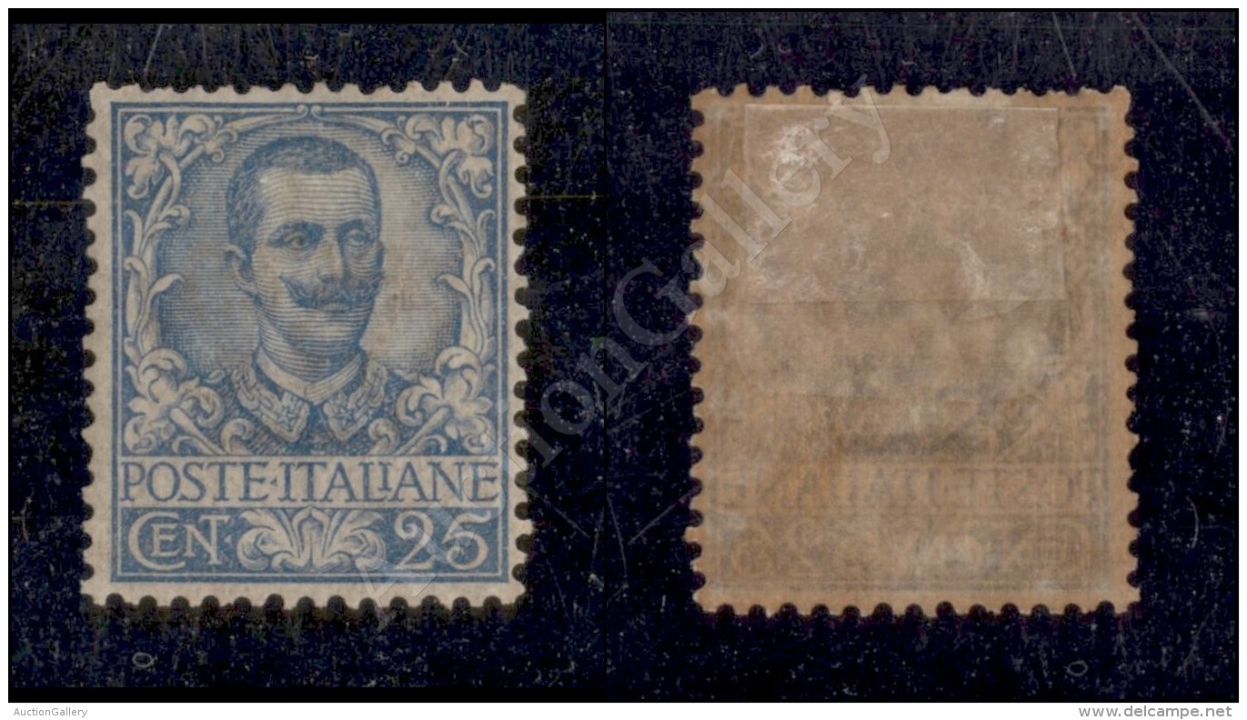 1901 - 25 Cent Azzurro (73) Nuovo Con Gomma - Ben Centrato - Molto Bello (1.600) - Other & Unclassified