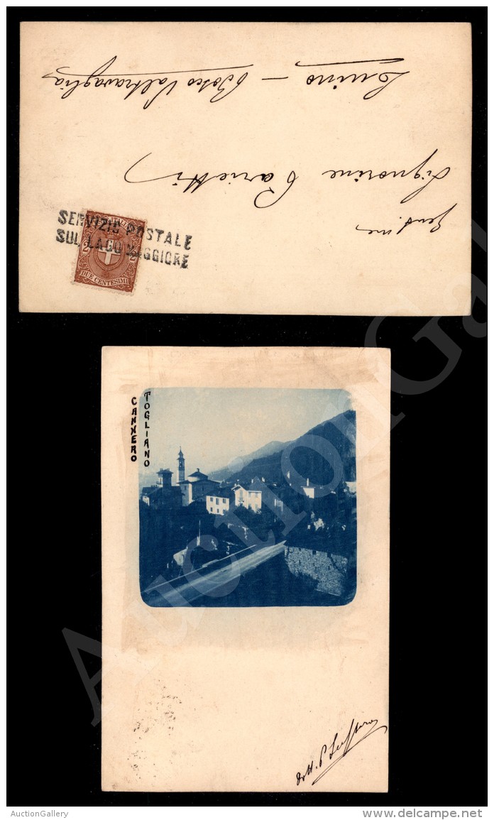 Servizio Postale Sul Lago Maggiore - 2 Cent (66) Su Cartolina Da Cannero Togliano Per Luino - Sonstige & Ohne Zuordnung