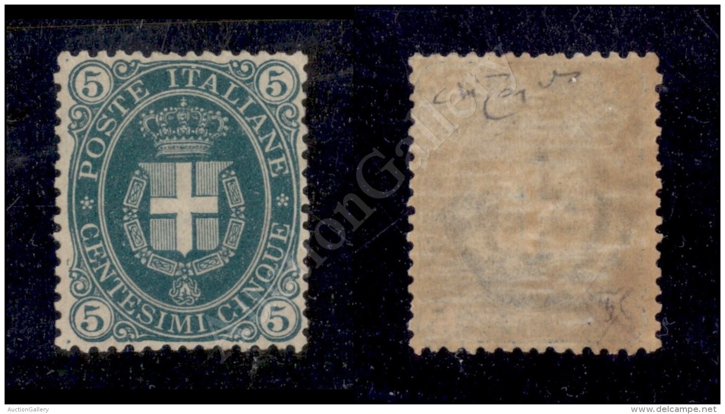 1889 - 5 Cent Verde (44) Nuovo Con Gomma Integra - Ottima Centratura - Molto Bello - Cert. Raybaudi (11.250) - Sonstige & Ohne Zuordnung