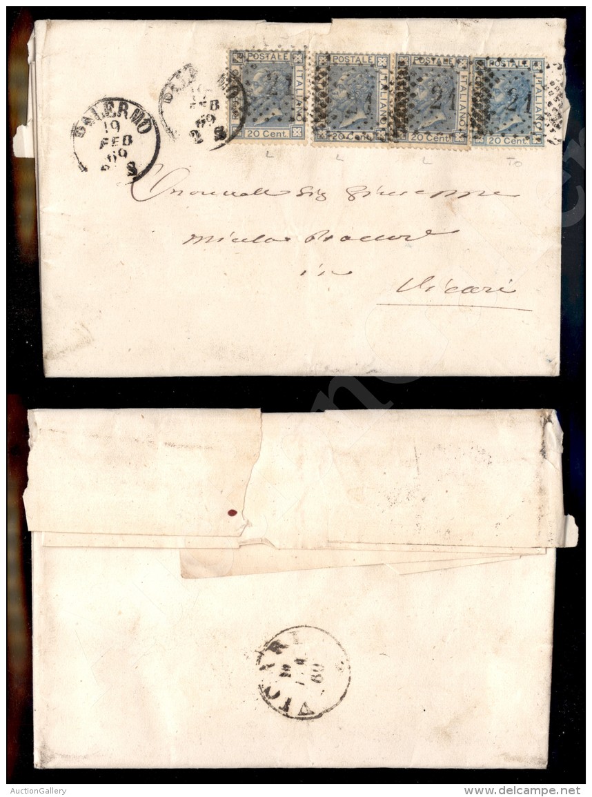 Tre 20 Cent (L26) + 20 Cent (T26) In Uso Misto (De La Rue + Torino) Su Lettera Da Palermo A Vicari Del 19.2.69 -... - Other & Unclassified