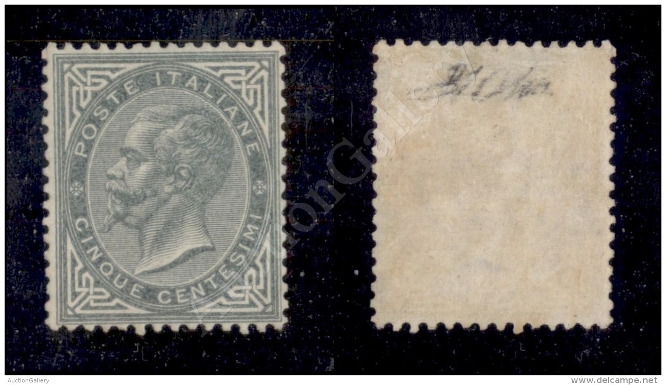 1863 -  5 Cent De La Rue (L16a) Nuovo Con Gomma Integra - Cert. Oliva (6.000) - Other & Unclassified