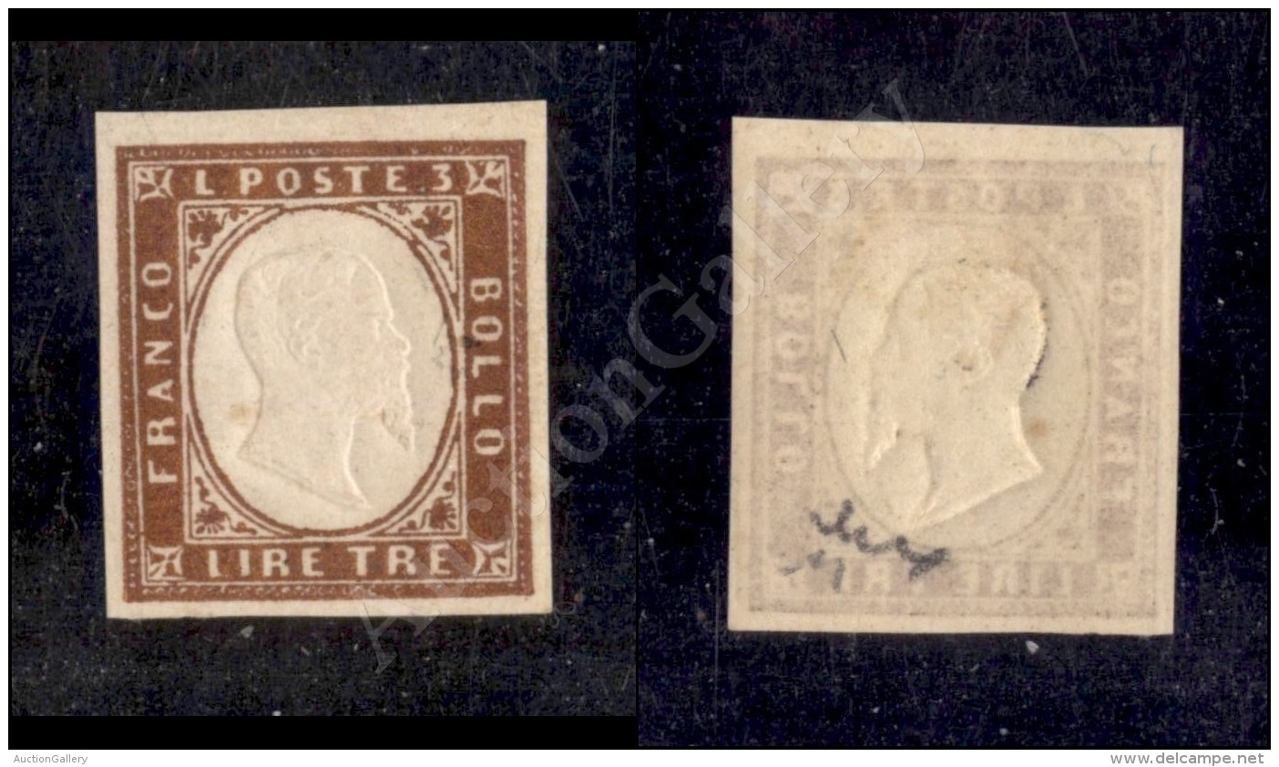 1861 - 3 Lire Rame Vivo (18A) Nuovo Con Piena Gomma - Cert. Chiavarello (700) - Other & Unclassified