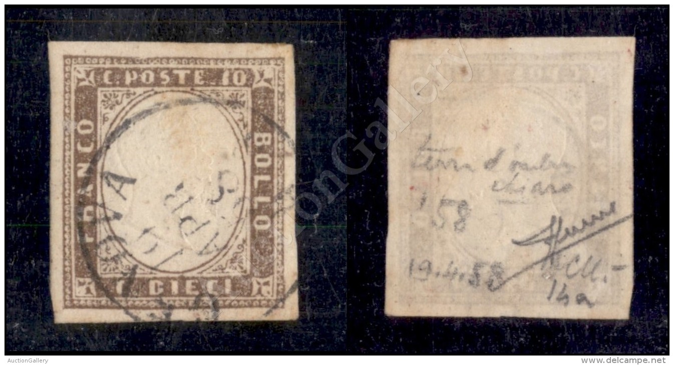 1858 - 10 Cent Terra D&rsquo;ombra Chiaro (14a) - Sorani (850) - Other & Unclassified