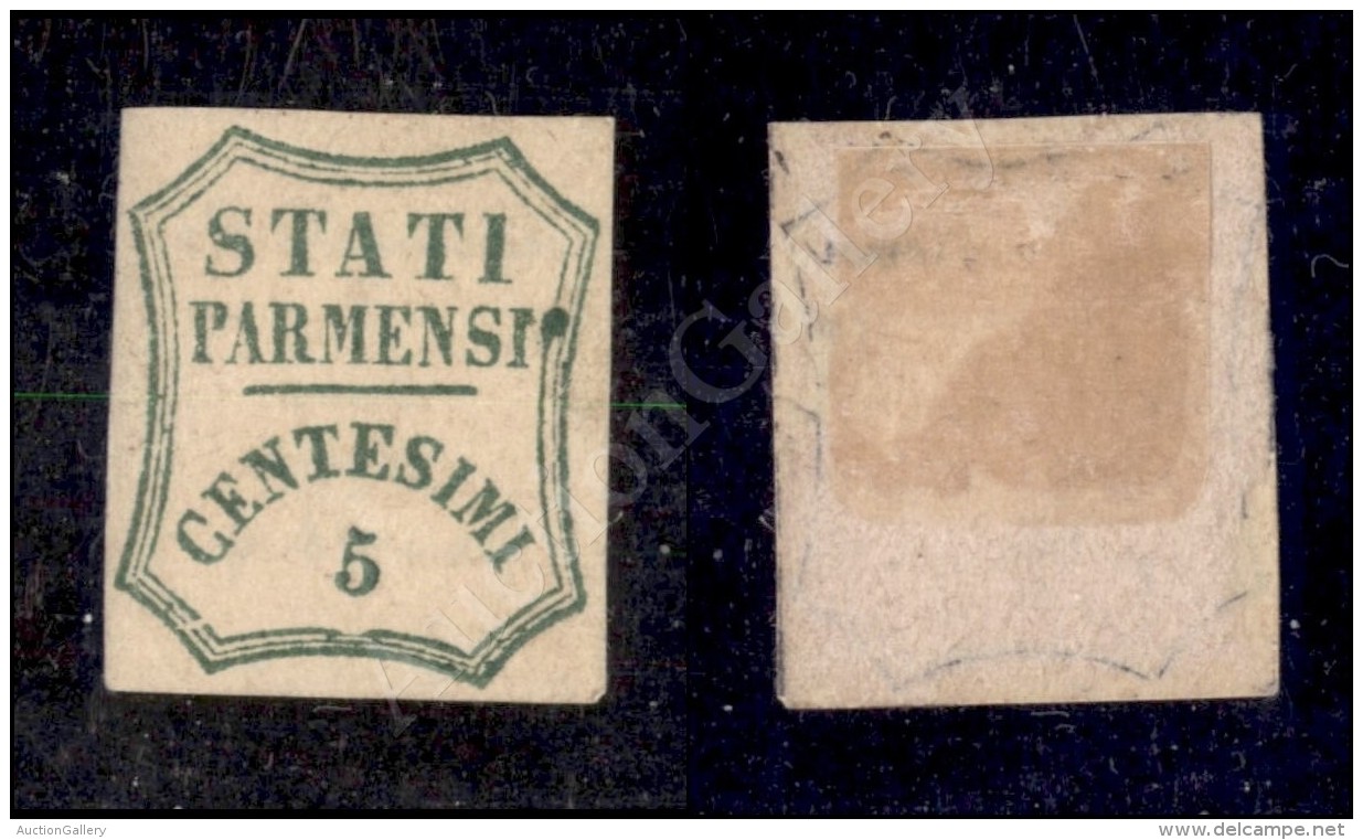 1859 - 5 Cent Verde Azzurro (12) Nuovo Senza Gomma (1.500) - Autres & Non Classés