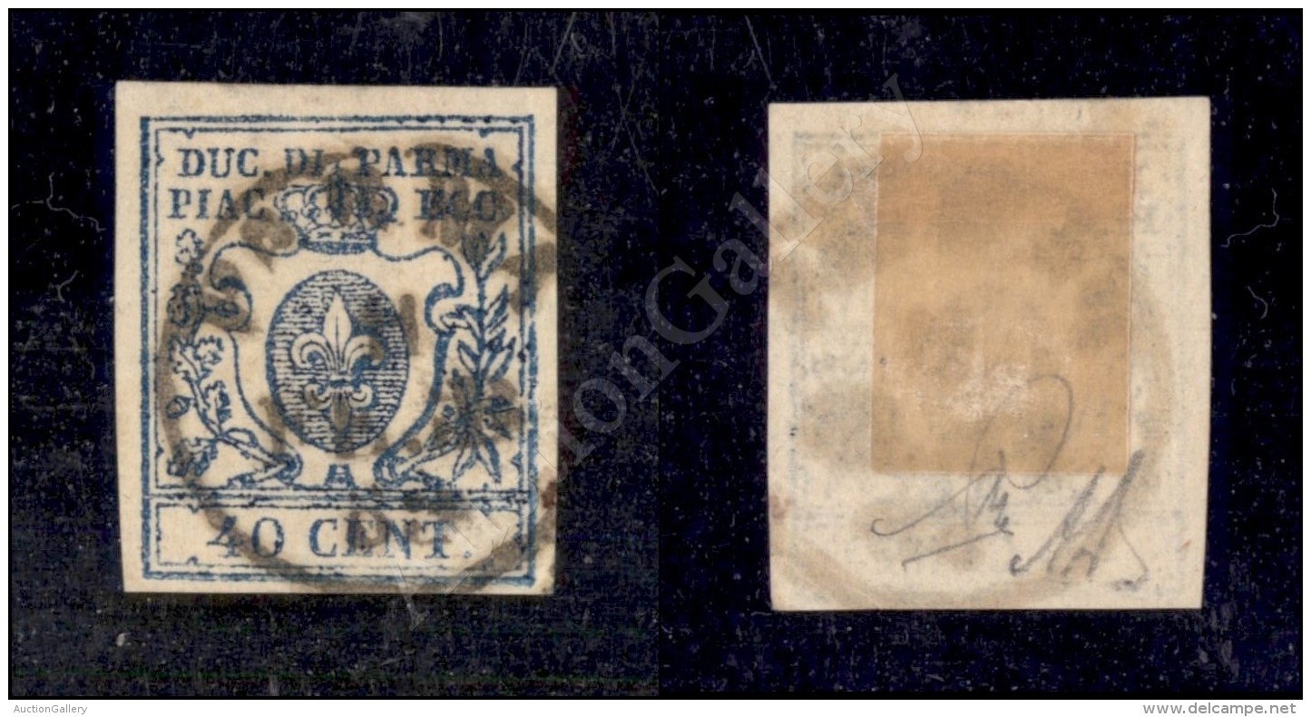 1857 - 40 Cent Azzurro Scuro (11a) - Diena (1.000) - Altri & Non Classificati