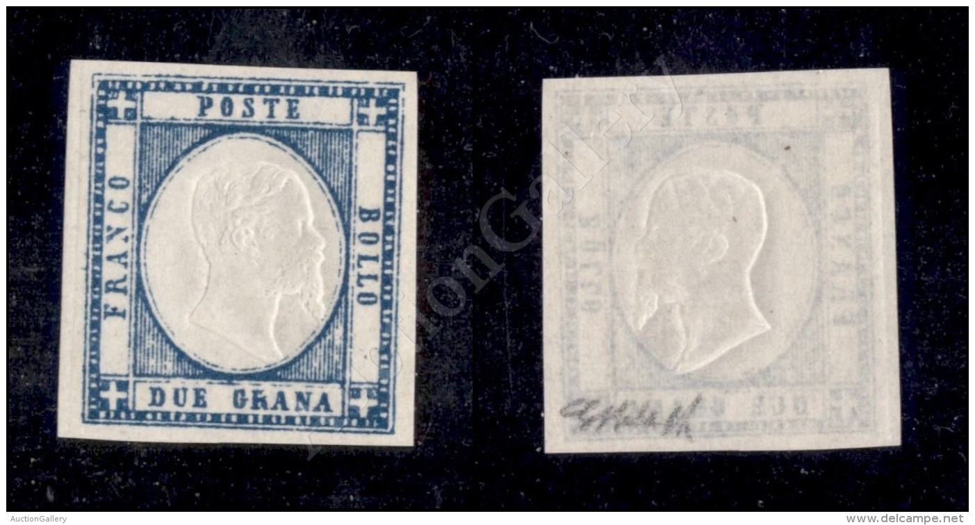 1861 - 2 Grana Azzurro (20) Nuovo Con Gomma Integra - Molto Bello - G. Bolaffi (450) - Other & Unclassified