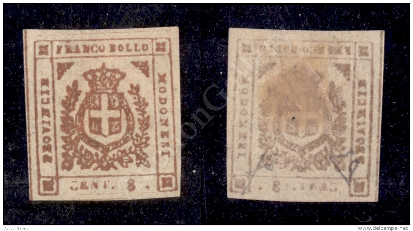 1859 - 80 Cent Arancio Bruno (18b - Senza Lo Zero) Nuovo Con Gomma - Decalco Oleoso - Molto Bello (600+) - Autres & Non Classés