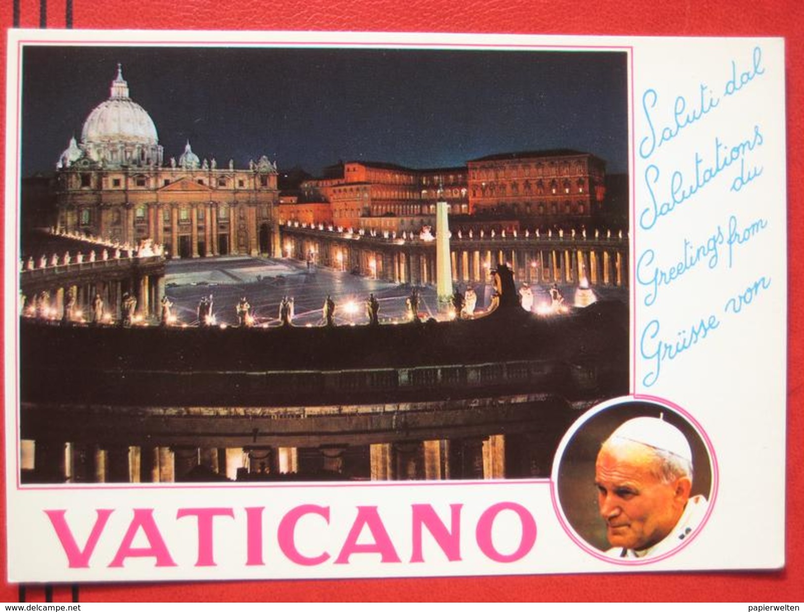 Roma / Citta Del Vaticano (RM) - Zweibildkarte "Saluti Dal Vaticano" / Papst Johannes Paul II - Vatican