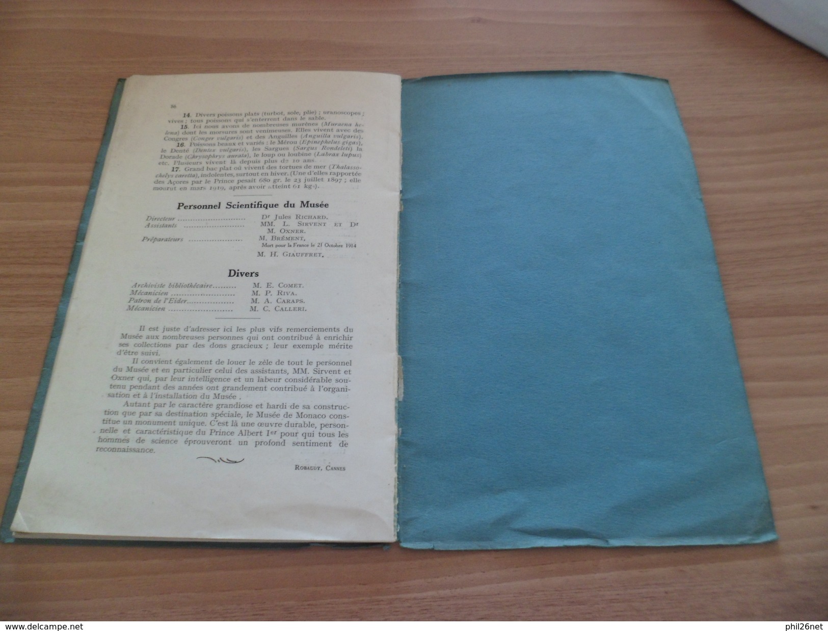 Guide Illustré Musée Océanographique & Aquarium de Monaco 1920 imp.Robaudy Cannes Photos: Seeberger-Giletta-Enrietti- TB