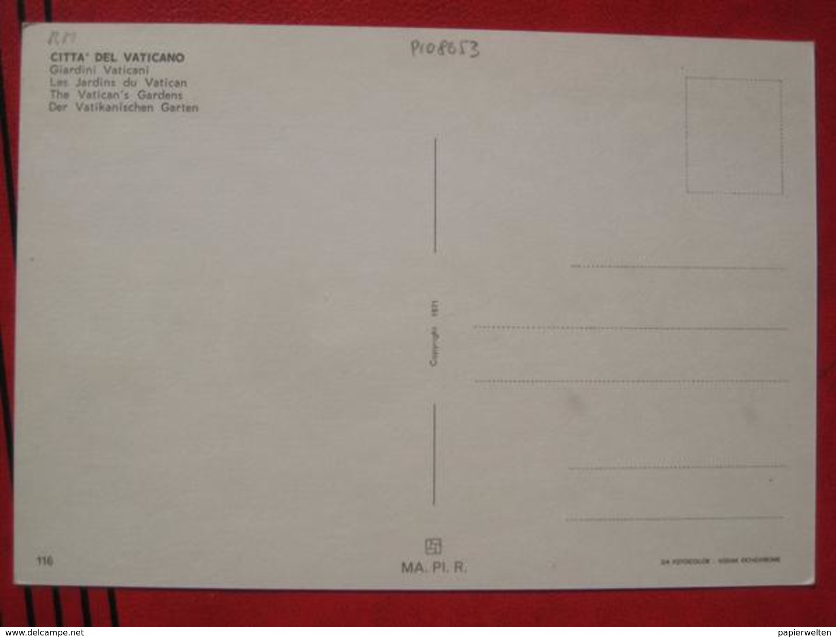 Roma / Citta Del Vaticano (RM) - Giardini Vaticani - Vatikanstadt