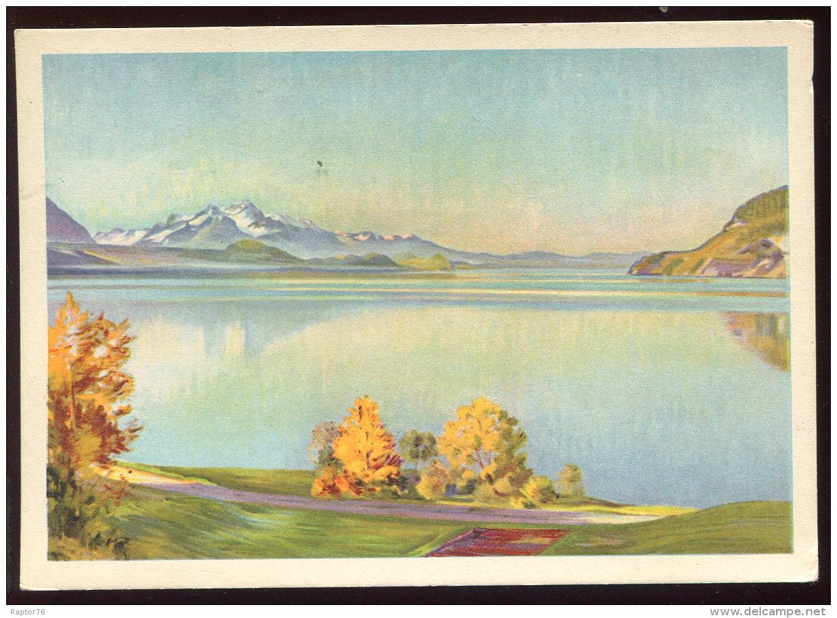 CPM Neuve Suisse THOUNE Le Lac En Automne Vu Par Le Peintre Marcus JACOBI - Thun