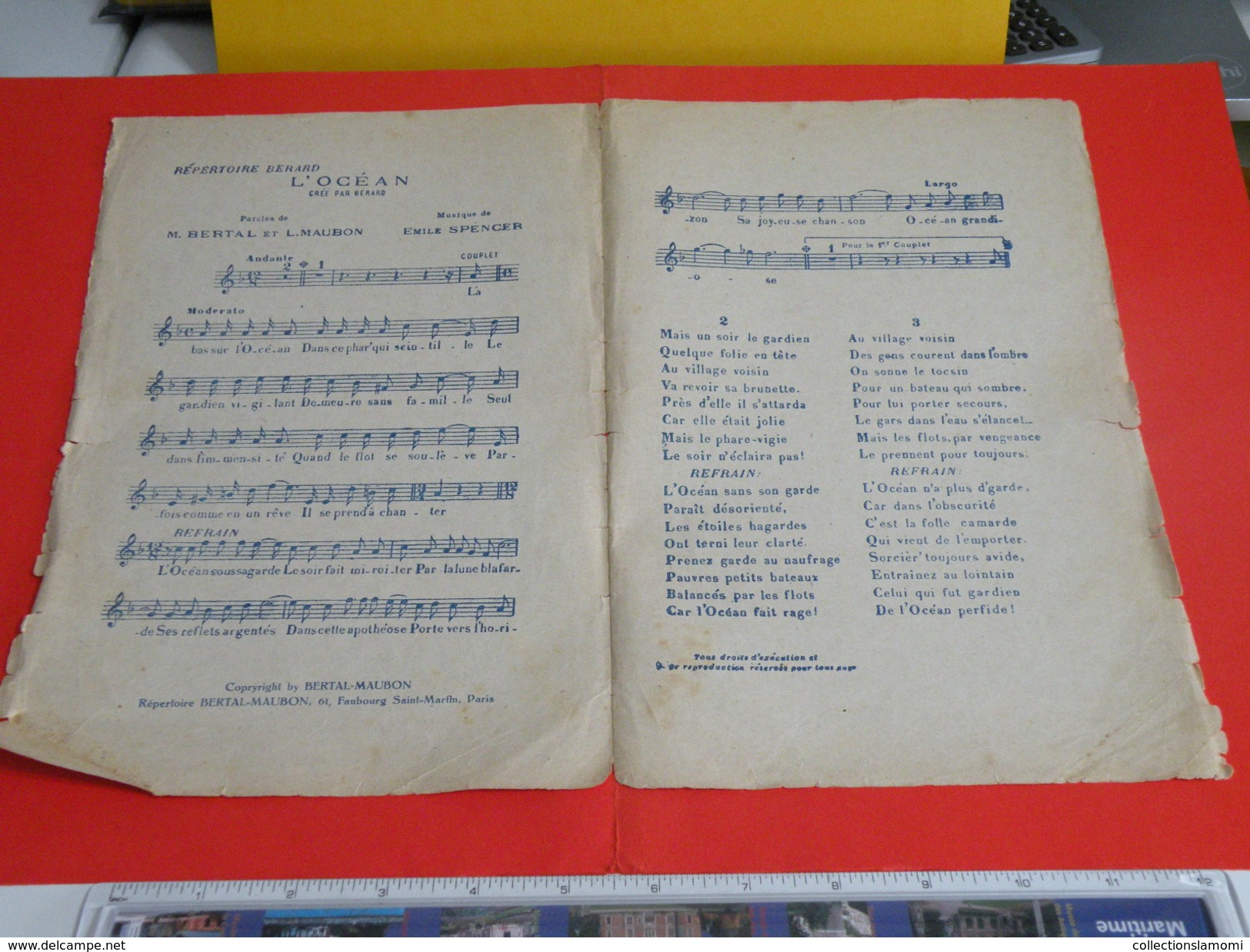 Musique & Partitions > Chansonniers > Les Succès De Bérard L'Océan, M.Bertal & L. Maudon, Musique É.Spencer - Chansonniers