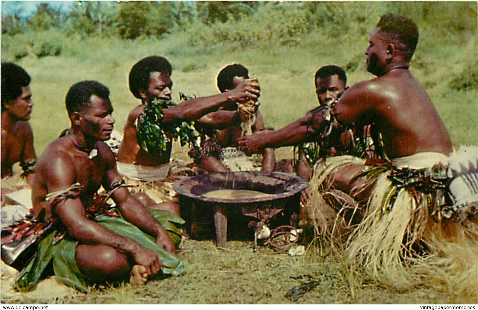 186173-Fiji, Nadi, Yanqona Ceremony, Stinson No 1014 By Curteichcolor No 5C-K1306 - Fiji