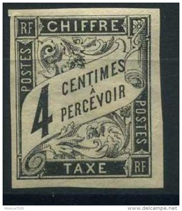 COLONIES (  TAXE ) : Y&amp;T  N°  4  TIMBRE  NEUF  AVEC  TRACE  DE  CHARNIERE , A  VOIR . - Postage Due