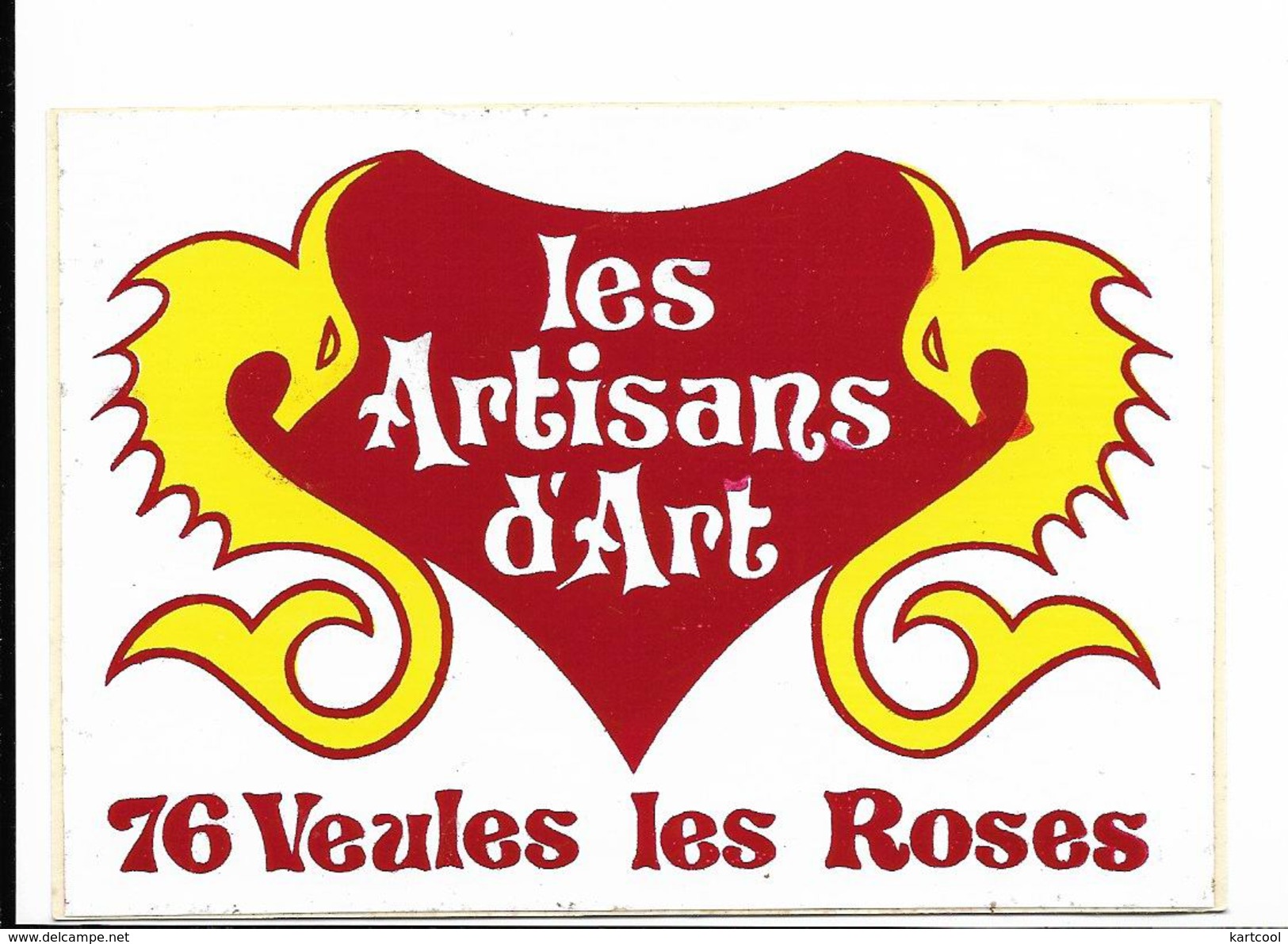 Les Artisans D'Art Veules Les Roses  / Sticker écusson Adhésif Autocollant - Autocollants