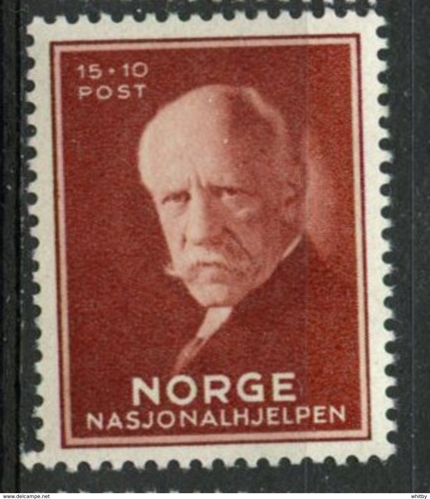 Norway 1940  15+10o Fridtjof  Nansen Issue  #B16  MH - Steuermarken