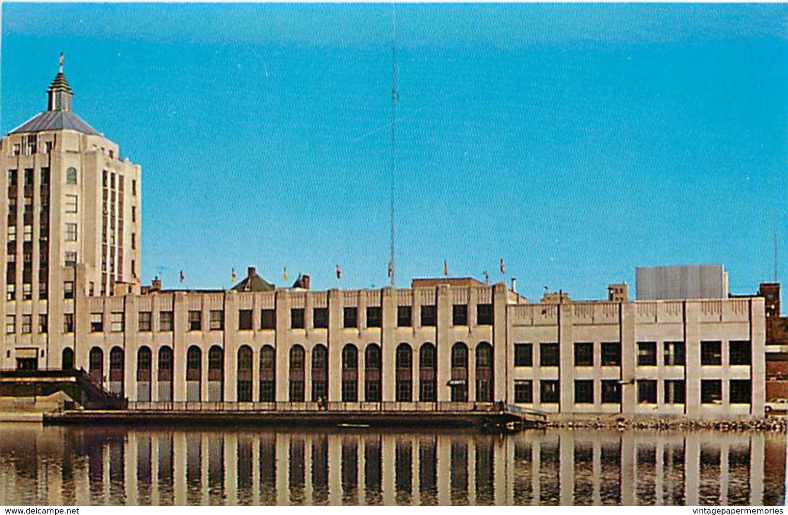 259319-Illinois, Rockford, News Tower, Rock River East Bank At State Street Bridge,Color-View By Dexter Press No 39805-C - Rockford