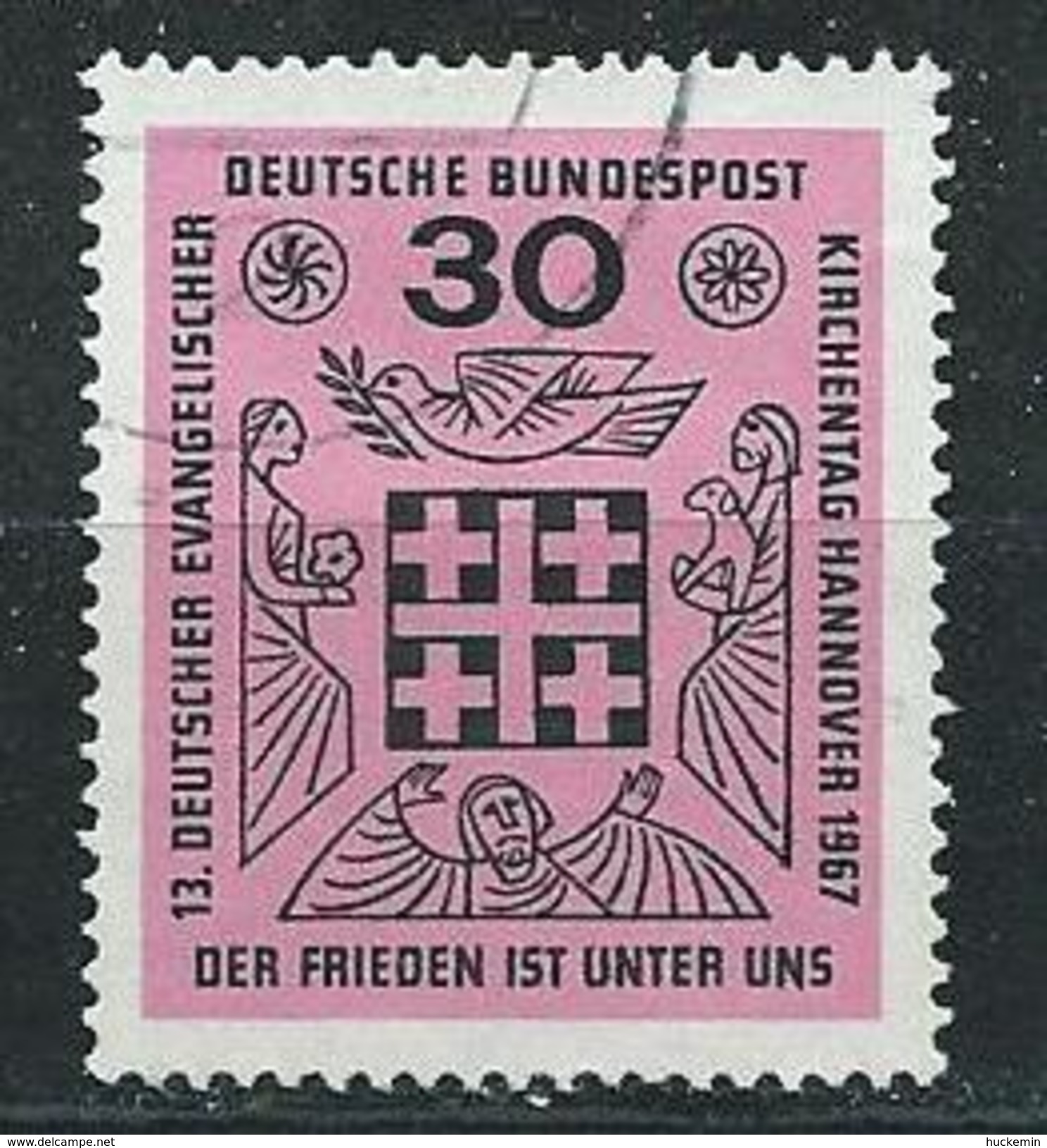 BRD  1967  Mi 536  Deutscher Evangelischer Kirchentag, Hannover - Gebraucht