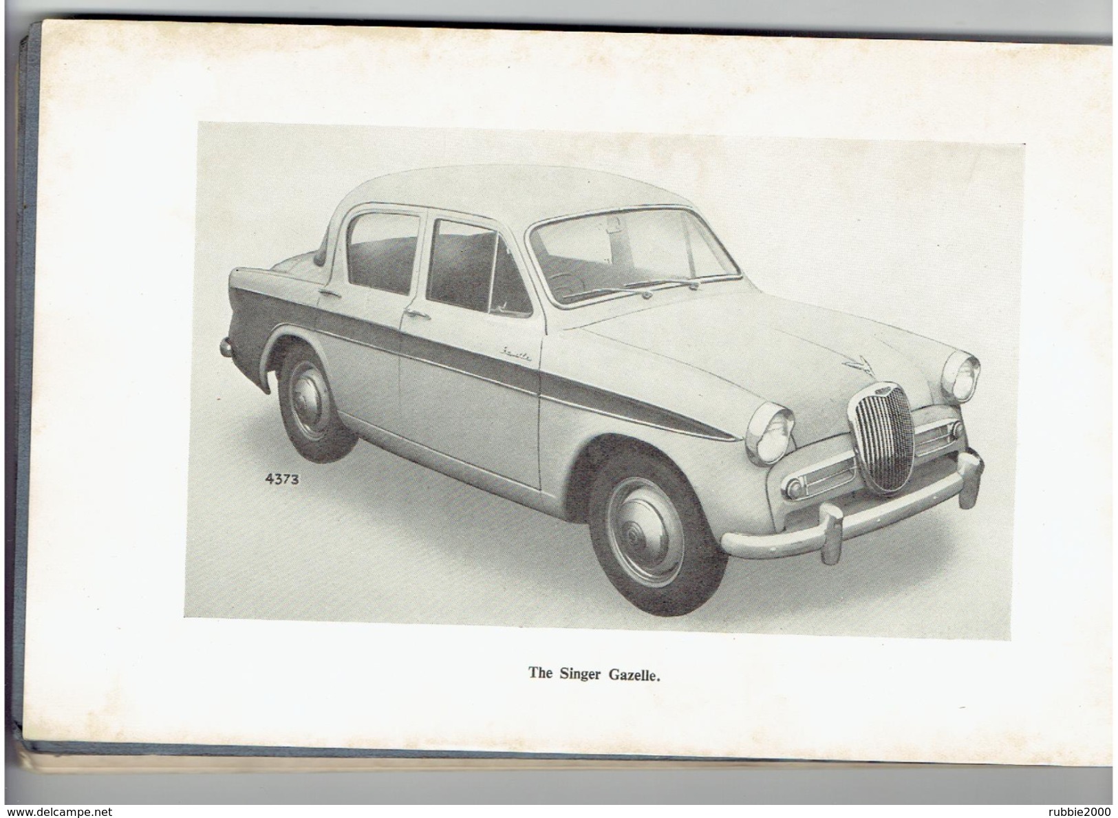 THE SINGER GAZELLE OWNERS HANDBOOK ISSUED 1958 SINGER MOTORS LIMITED COVENTRY ENGLAND A ROOTES PRODUCT - Transports