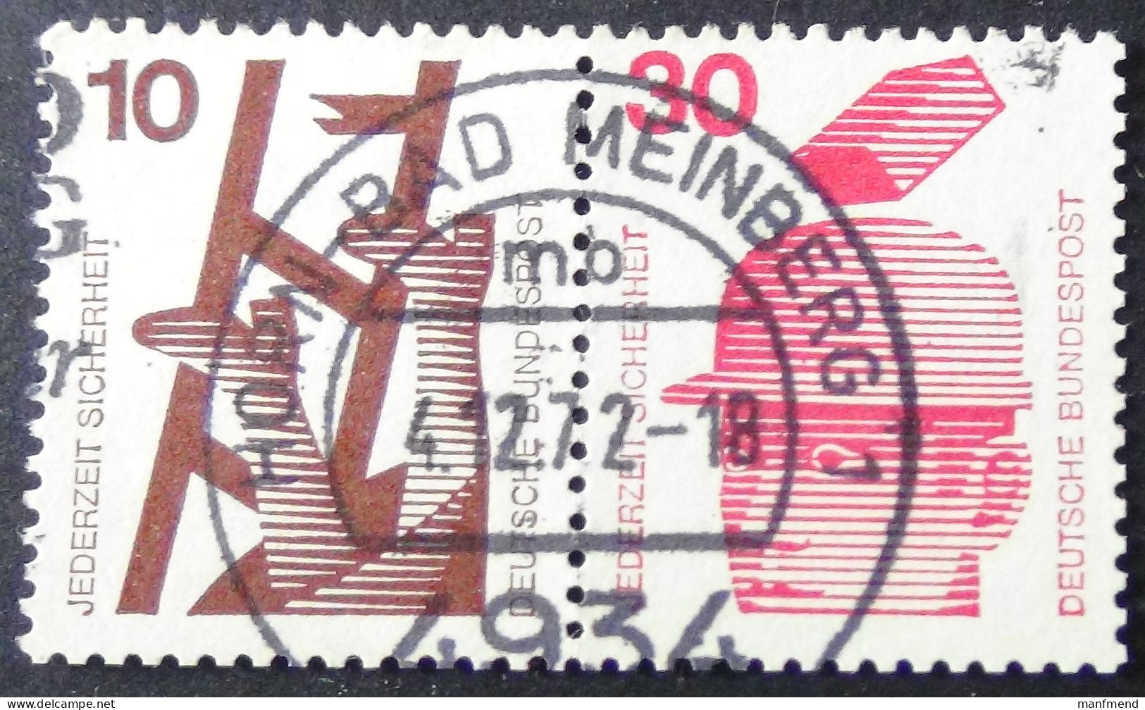 Germany - 1972 - Mi:DE W29 (695A + 698A) O - From HB 21 - Look Scan - 1971-2000