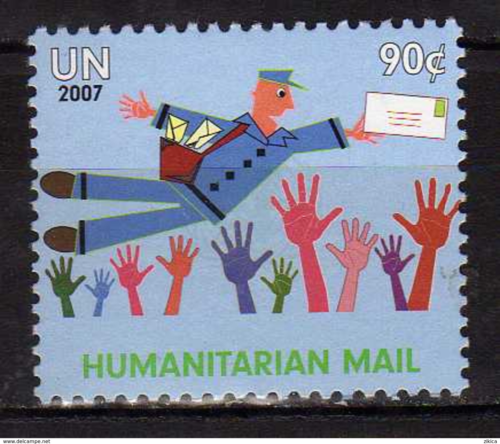 UN.United Nations.2007 Humanitarian Mail.postman.MNH - Unused Stamps