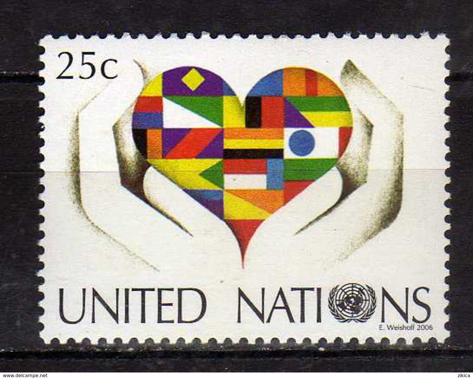 UN.United Nations.2006 New York Definitive.heart.MNH - Ungebraucht