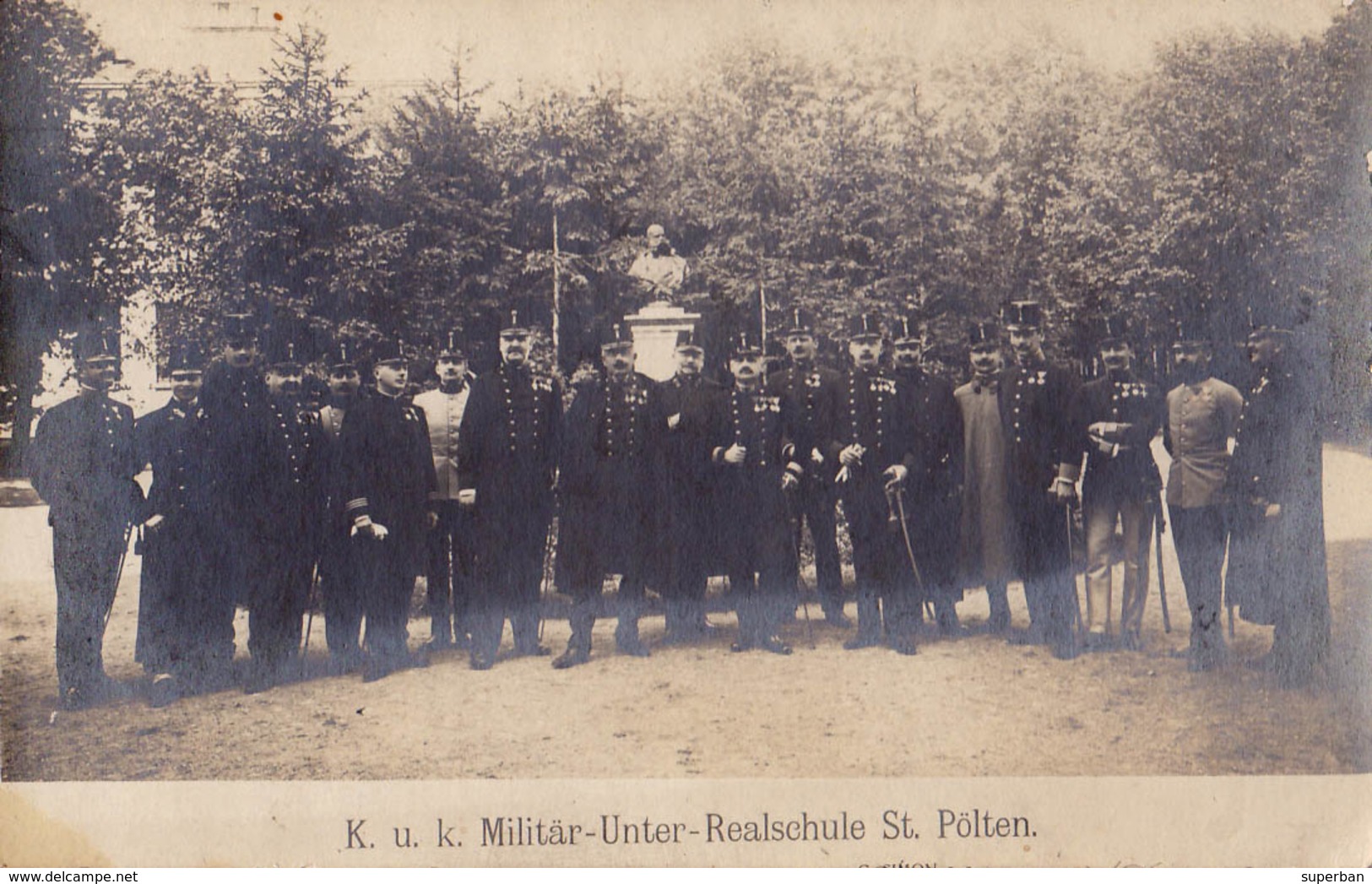 ST. PÖLTEN : K. U. K. MILITÄR-UNTER-REALSCHULE / ÉCOLE MILITAIRE - CARTE VRAIE PHOTO / REAL PHOTO ~ 1905 - '10 (v-889) - St. Pölten