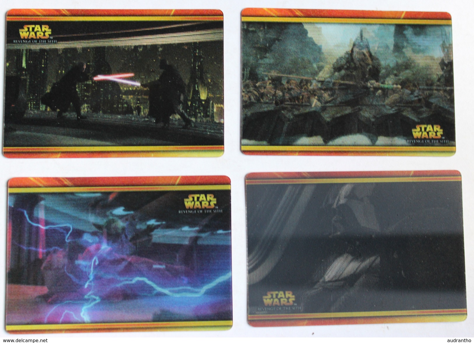 4 Cartes 3D Star Wars Revenge Of The Sith Flix Pix 2005 Topps - Star Wars